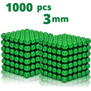 1000 pcs -3 mm  Green Magnet Balls Stress Relief Toy